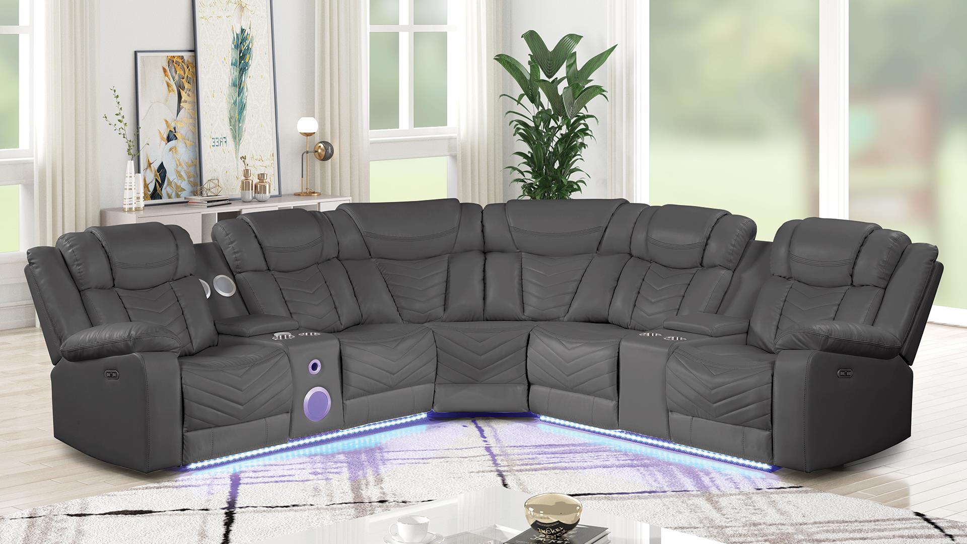 Challenger Sectional Sofa Gray