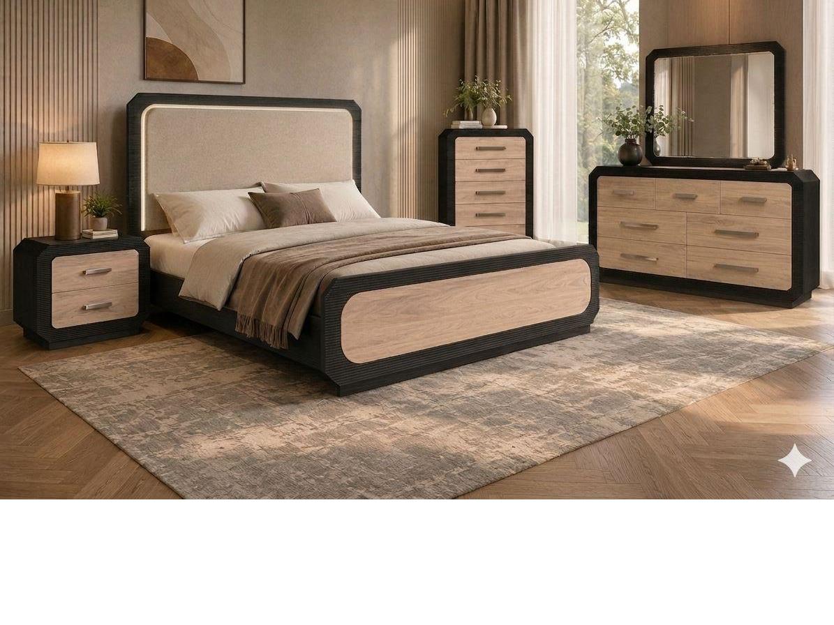 Hexa Queen 4Pc Bedroom Set in Espresso