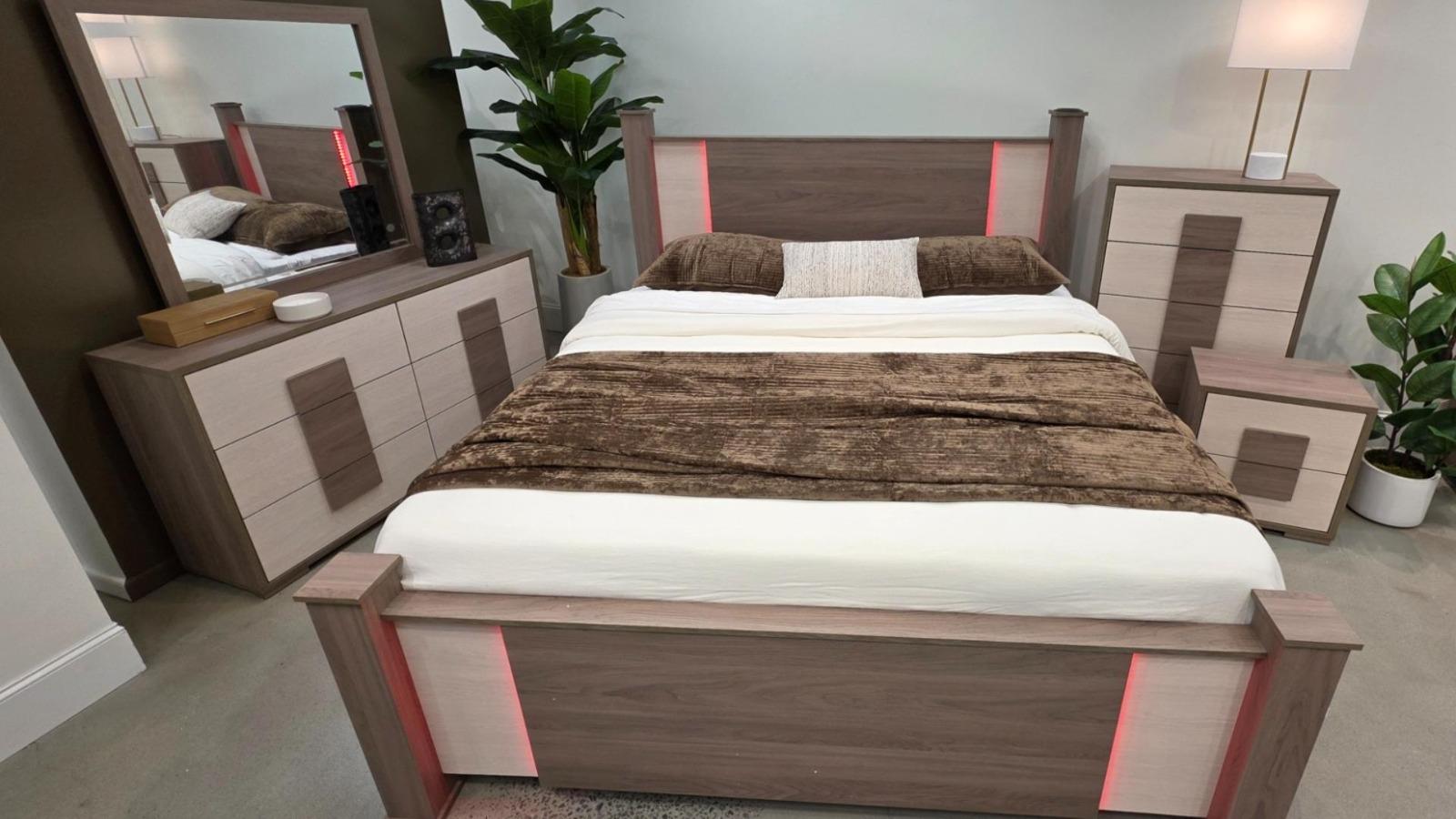 Gigi Queen Bed Gray